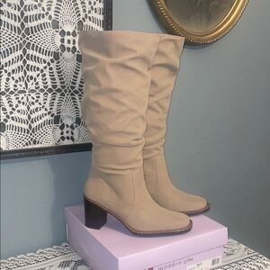 Madden Girl Beige Heeled Boots